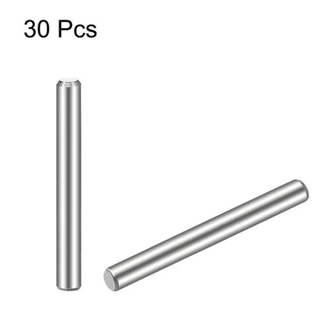 3mm Diameter 30mm Long 304 Stainless Steel Dowel Pins Set Of 30 For Shelf Support And DIY Furniture Assembly Rust Resistant Centerless Ground Pegs For Precise Alignment And Easy Replacement.