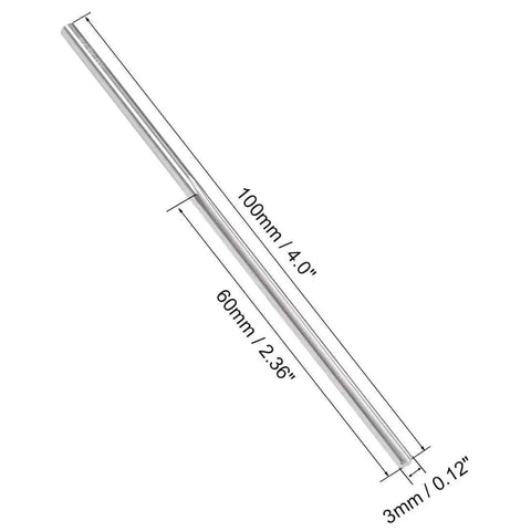 Rock Solid 3mm Tungsten Carbide Chucking Reamer For Lathe Machine With 4 Flutes And H7 Precision, 100mm Round Shank Cutting Tool