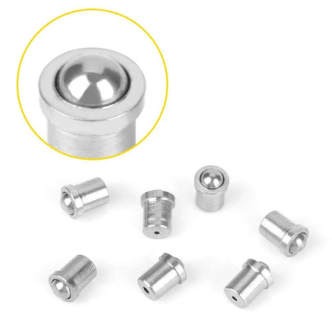 3x4mm Ball Plunger Set, 304 Stainless Steel Spring Loaded Ball Detent Plungers, 10N Elasticity, close-up view of 7 pieces