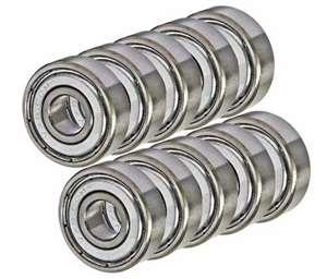 3x8 Shielded 3x8x3 Miniature Bearing Pack of 10 - VXB Ball Bearings