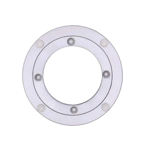 Top view of 4.5 Inch Lazy Susan Bearing Turntable Bearing with heavy duty aluminum alloy for quiet smooth rotation, circular design