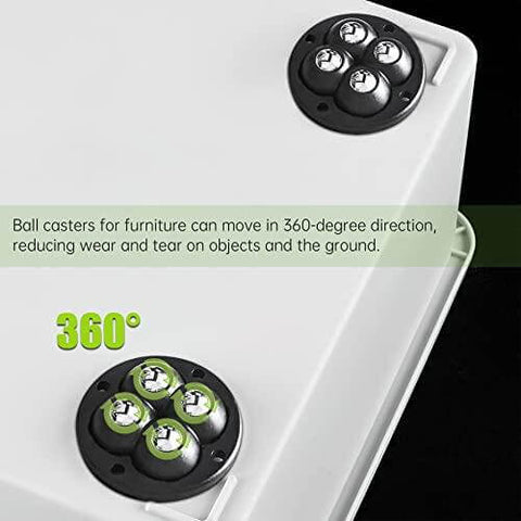 8-Pack Self Adhesive 4-Balls Caster Wheels Legs - Light Load with 360-degree movement for easy mobility.