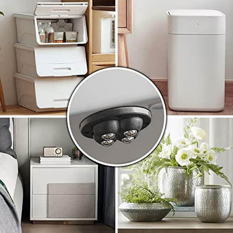 8-Pack Self Adhesive 4-Balls Caster Wheels Legs - Light Load used on furniture and organizers for easy mobility.