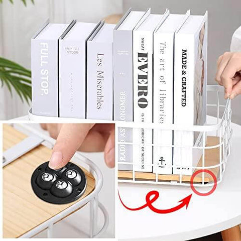 8-Pack Self Adhesive 4-Balls Caster Wheels Legs - Light Load applied to a storage unit for easy mobility.