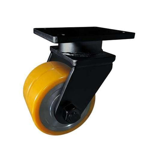4" Caster Wheel 3307 Lbs - Cast iron PU Top Plate