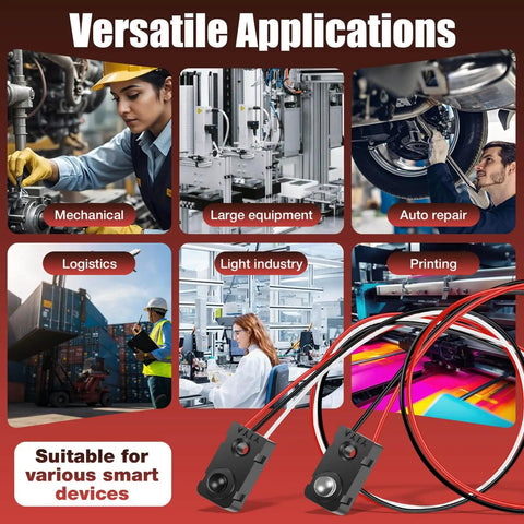 4 Pack Infrared Break Beam Sensor Kit with Split Transmitter and Receiver for precise counting in industrial applications