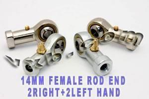 4 Female Rod End 14mm Bore PHS14 4 Right Hand 14mm Inner Bearing