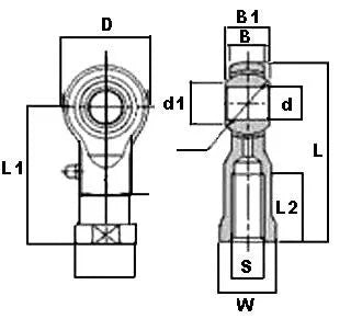 4 Female Rod End 16mm PHS16 2 Right Hand and 2 Left Hand Bearing - VXB Ball Bearings