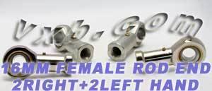 4 Female Rod End Heim Joints 16mm PHS16 - 2 RH + 2 LH Hand