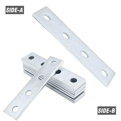 9 Pcs 4 Hole Flat Plate Connector Bracket Galvanized Steel Compatible With 1/2 Inch Bolt In 1 5/8 Inch Strut Channel