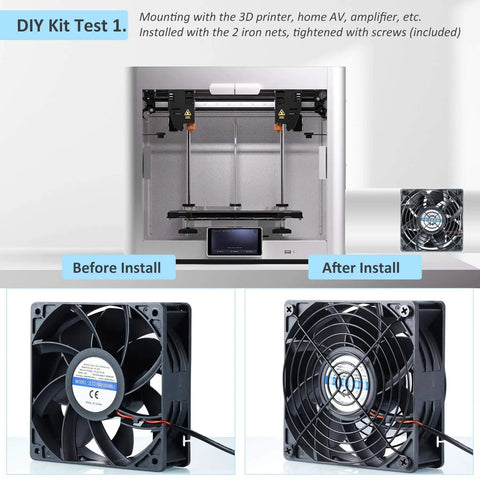 DIY installation of 4 Inch Axial Exhaust Fan 120mm 12V With Dual Ball Bearings 3000RPM For Soldering and Paint Booth Kit