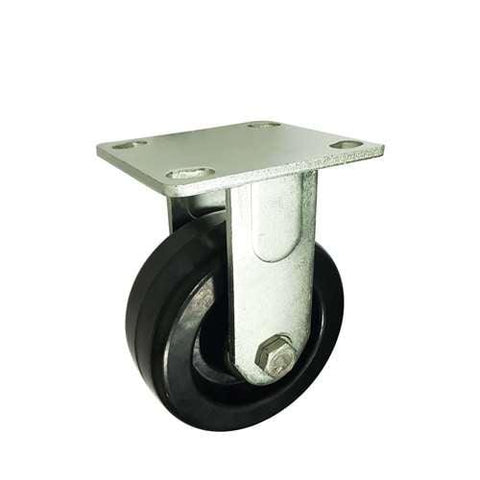 4" Inch Caster Wheel 441 pounds Fixed Phenolic and 0-180ºC Top Plate - VXB Ball Bearings