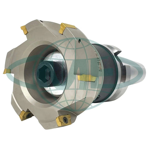 Beefy 4 Inch 90 Degree Indexable Face Mill With BT40 Arbor APKT1604 Inserts Included 6 Flutes Heavy Duty CNC Milling Cutter