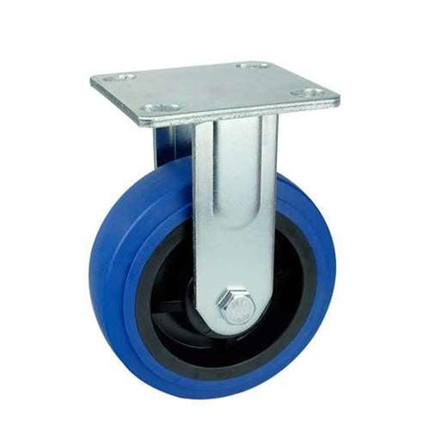 4" Inch Heavy Duty Caster Wheel 441 pounds Fixed Thermoplastic Rubber Top Plate - VXB Ball Bearings