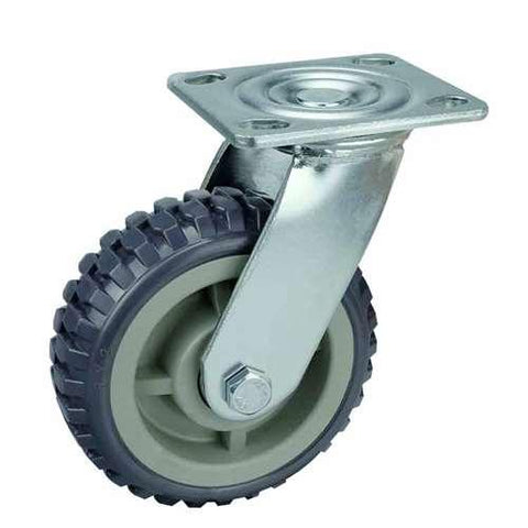 4" Inch Heavy Duty Caster Wheel 441 pounds Swivel Polypropylene core and Polyurethane Top Plate - VXB Ball Bearings