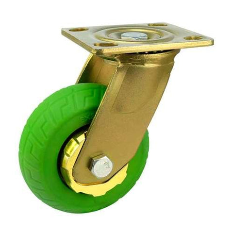 4" Inch Heavy Duty Caster Wheel 441 pounds Swivel Thermoplastic Rubber Top Plate - VXB Ball Bearings