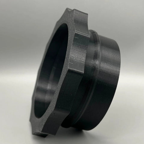 Dust collection quick disconnect fitting, magnetic MagDuct Port, 4-inch, black plastic