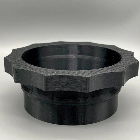 MagDuct 4-inch port magnetic dust collector quick disconnect fitting, black plastic