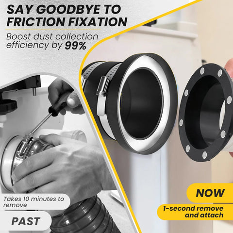 4-inch magnetic dust-collection fittings, 8 magnets; one-to-many starter kit for quick hose transfer between machines