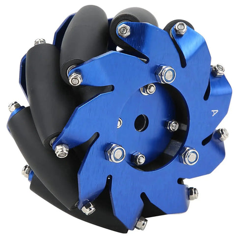 4 Inch Mecanum Wheel Right Aluminum With TPU Rubber Rollers For Industrial Robots Pro Grade Aluminum Housing