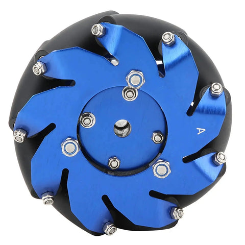4 Inch Mecanum Wheel Right Side Aluminum Omnidirectional Wheel With TPU Rubber Rollers 45 Degree Industrial Robot Part