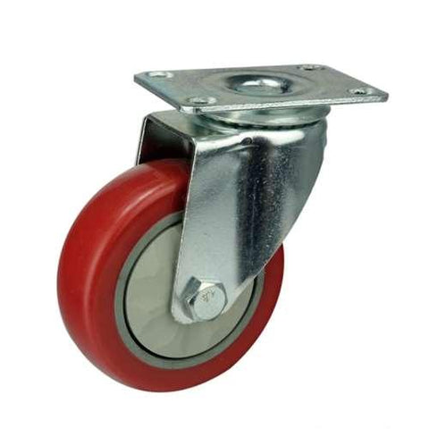 4" Inch Medium Duty Caster Wheel 154 pounds Swivel Polyvinyl Chloride Top Plate - VXB Ball Bearings