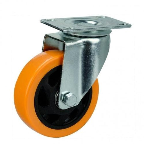 4" Inch Medium Duty Caster Wheel 154 pounds Swivel Polyvinyl Chloride Top Plate - VXB Ball Bearings