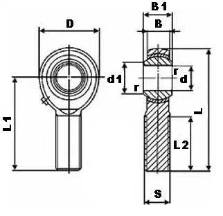4 Male Rod End 6mm POS6 2 Right and 2 Left Hand Bearing - VXB Ball Bearings