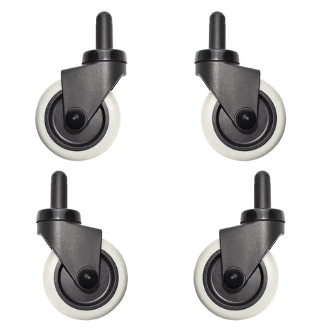 4 Pack Mop Bucket Casters Replacement 3 Inch TPR Soft Rubber Swivel Stem Caster Universal Silent Wheels For Mop Buckets