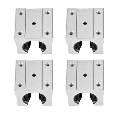 4 Pack Aluminum SBR20UU Bearing Slide Block For 20mm SBR20 Linear Motion Guide Rail CNC Routers Mills And DIY Projects