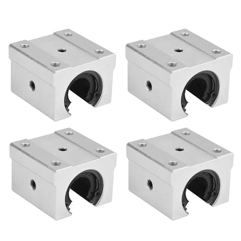 4 Pack Aluminum SBR20UU Bearing Slide Block For 20mm SBR20 Linear Motion Guide Rail CNC Routers Mills And DIY Projects