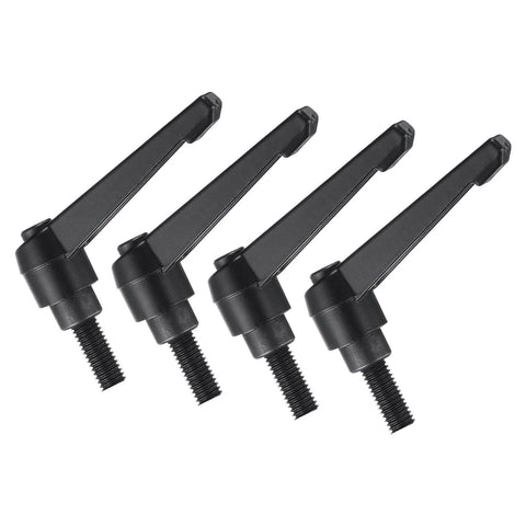 4 Pack M8 X 20mm Clamping Lever Handles With Quick Release Locking Black Oxide Carbon Steel, side view