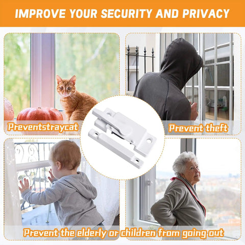 Maintain home security with a 4 pack of white sash locks for single-hung and double-hung windows; includes 16 screws.