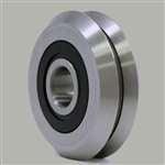 4-PIECES RM2-2RS 3/8'' Roller Ball Bearing V Groove Rubber Sealed Line Track Roller Bearing - VXB Ball Bearings