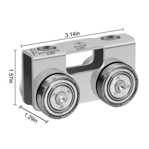 P2750-EG 4 Wheel Light Duty Trolley Assembly for 1-5/8 Inch & Taller Strut Channel, Electro-Galvanized Steel Trolley