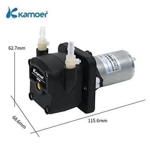 400ml/min high flow peristaltic pump 12V dc brushed motor lab liquid dosing pump with BPT tube, shown with dimensions