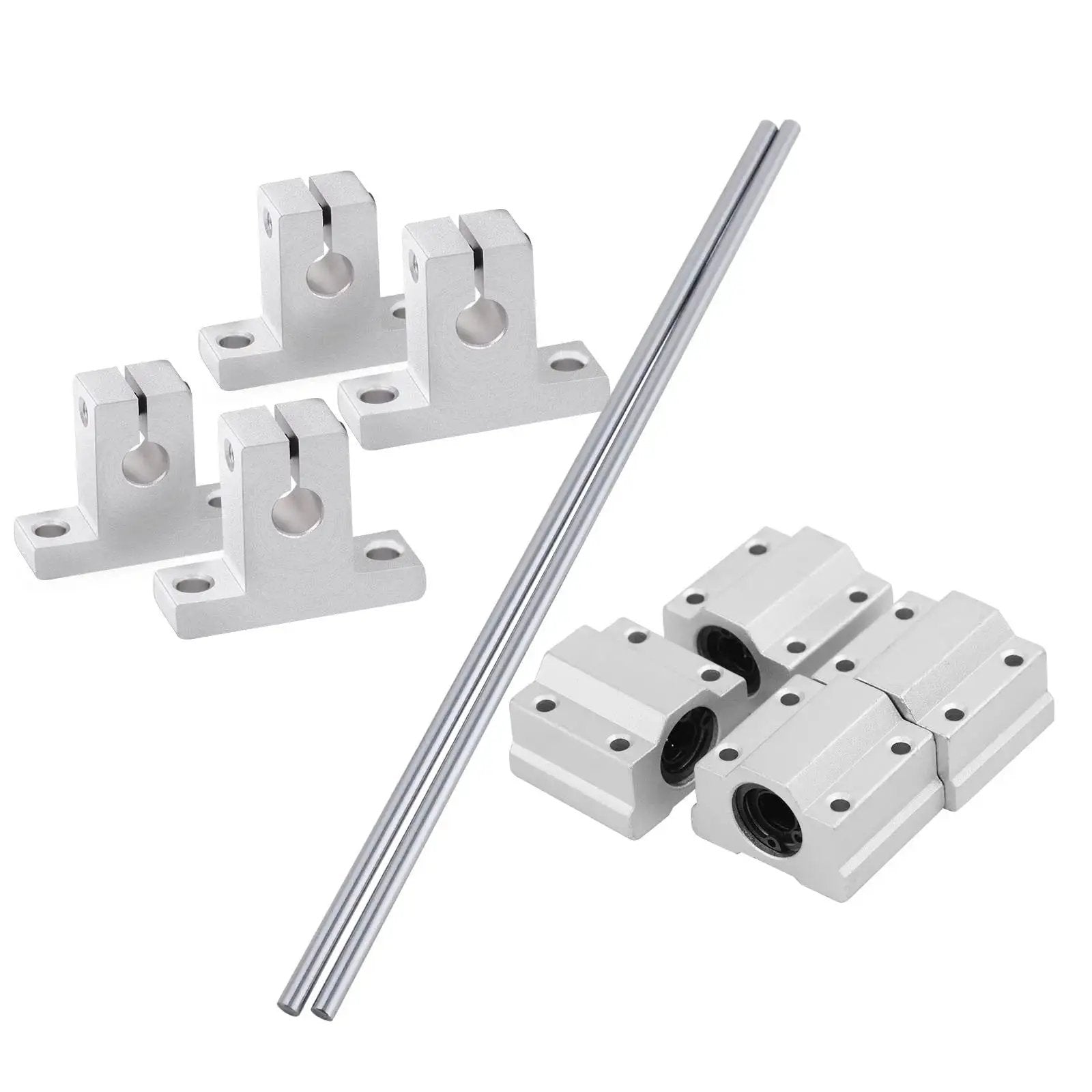 2x400mm Linear Motion Rod And Guide Set With 4x8mm Lin...
