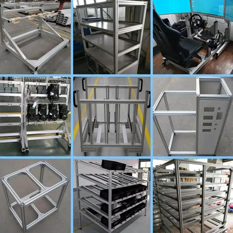 DIY frames using 4 Piece 4040 Aluminum T Slot Extrusion Profile Set Black Anodized 59 Inches Long 1500mm European Standard Heavy Duty Rails