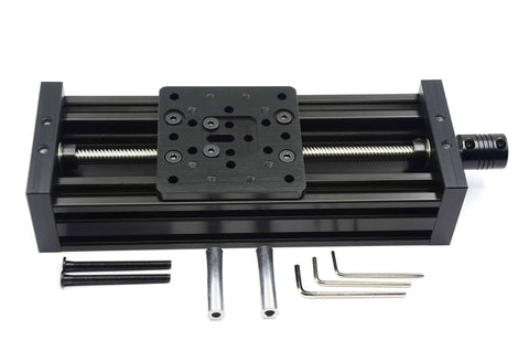250mm 4080U screw slide table linear actuator for 3D printers, aluminum alloy stage with 8mm lead screw and coupling kit
