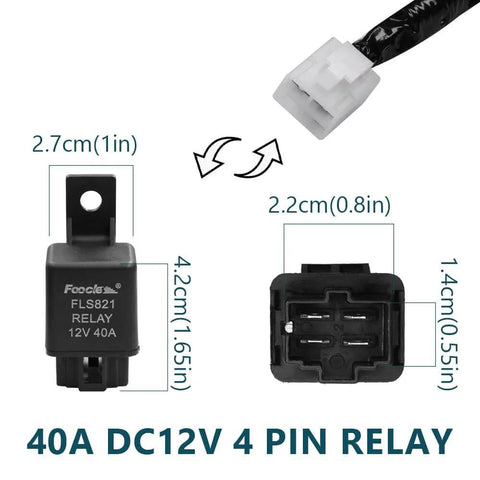 Fog Light Wiring Harness Kit Rugged With 40A Relay And On Off Switch H11 H9 880 881 Socket Plug And Play Wire Connector