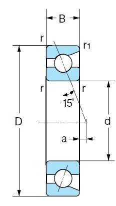 40BNC10HDU Nachi Angular Contact Bearing 40x68x15 Abec-7 Bearings - VXB Ball Bearings