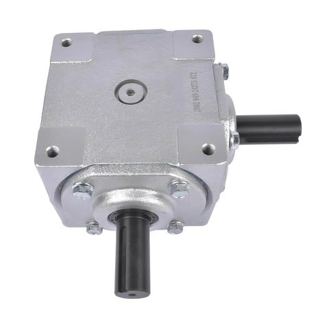 Front view of 40 HP Right Angle Bevel Gearbox with Crosshole & 1" Keyed Shaft 19455-SR-KW-PH-GR CW/CW 1:1 1800 Max RPM