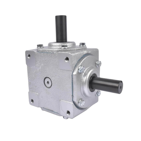40 HP Right Angle Bevel Gearbox with Crosshole & 1" Keyed Shaft 19455-SR-KW-PH-GR CW/CW 1:1 1800 Max RPM