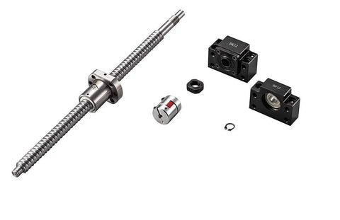 SFU4010 Ball Screw Assembly Kit With Nut End Supports BK BF30 Coupler 750mm Length 40mm Diameter Lead 10mm High Precision Rolled Thread