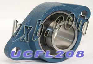 40mm Bearing UCFL-208 + 2-Bolt Flanged Cast Housing Mounted Bearing