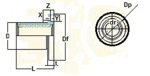40mm Bearing/Bushing LMF40UU Linear Motion