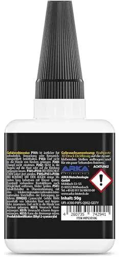 Back view of No Drip 3D Printing Gel Adhesive For PLA ABS PETG Nylon Waterproof Extra Strong with black label and warnings.