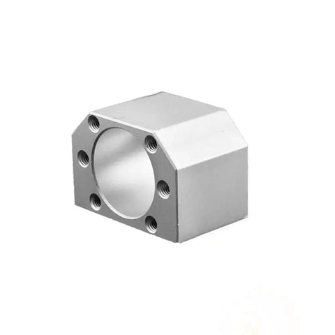Beefed Up Anti Backlash Ball Screw Set For Machinery With Coupling, 500mm, aluminum block, lightweight, precision drive component, front view