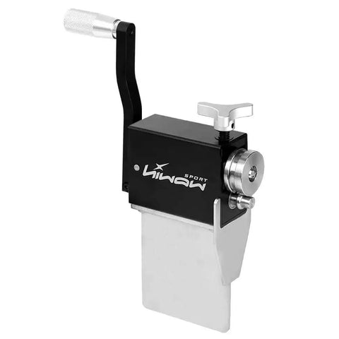 Vise Mounted Bead Roller For Tubing Five Eighths Inch And Up, showing side view and crank handle for DIY intercooler piping