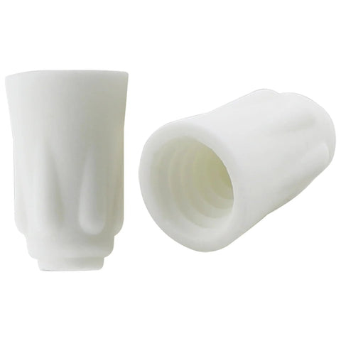 Ceramic wire connector nuts, white, high-temperature, 2-piece set